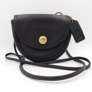 Coach Mini Crossbody Convertible Belt Bag | Black Leather | Vintage | Rare | EUC